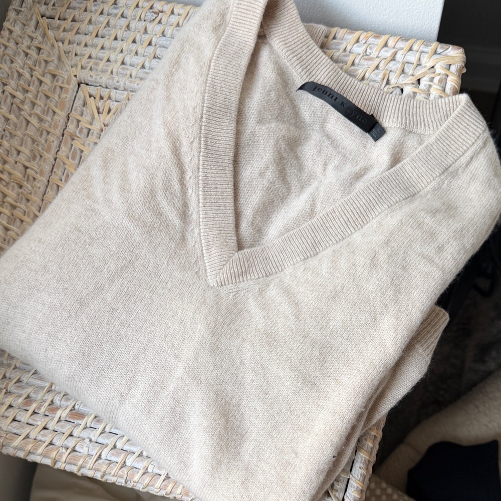 Jenni Kayne Flynn Cashmere Sweater Oatmeal